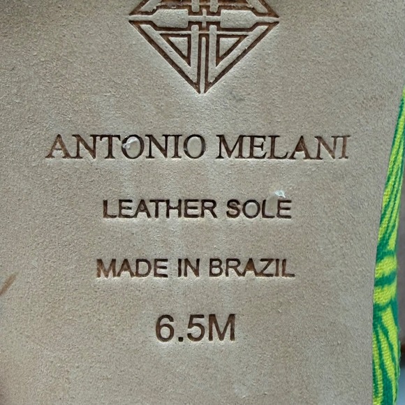 Antonio Melani Alora Royal Palm Bow Slide Sandals Kitten Heel Mule Womens 6.5 - Picture 12 of 12